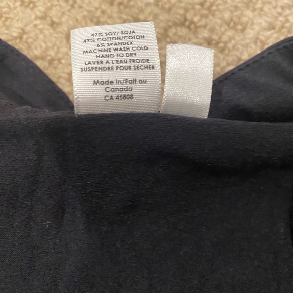 Lotuswear Black 3/4 Length Sleeve Wrap style look Top Size S - Picture 4 of 6